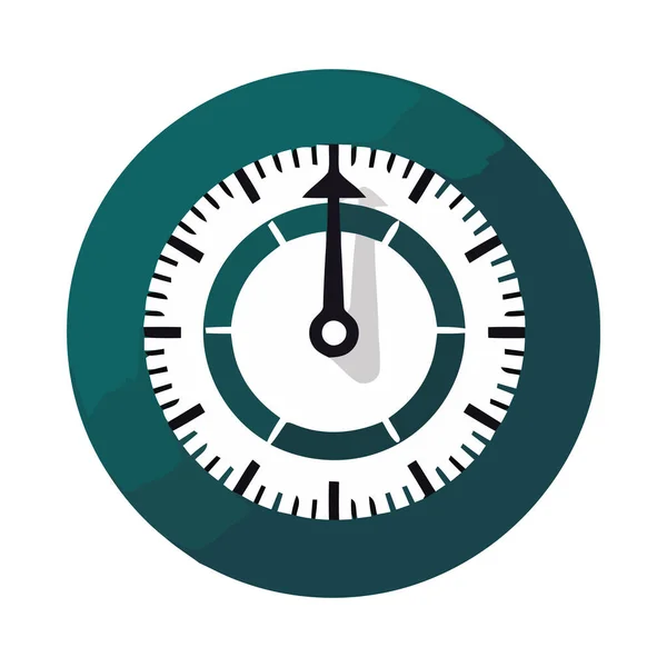 Reloj Despertador Moderno Icono Fondo Plano Aislado — Vector de stock