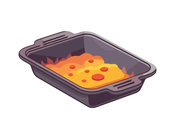 Gourmet Meal Icon Cute Cartoon Design Icon Isolated — Stock Vector