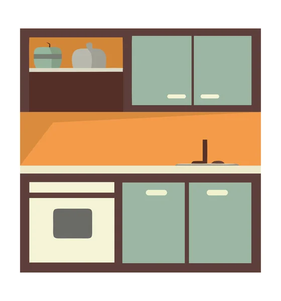 Moderne Küchengeräte Edelstahlkulisse Isoliert — Stockvektor
