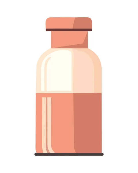 Flaschensymbol Mit Flüssigkeitssymbol Isoliert — Stockvektor