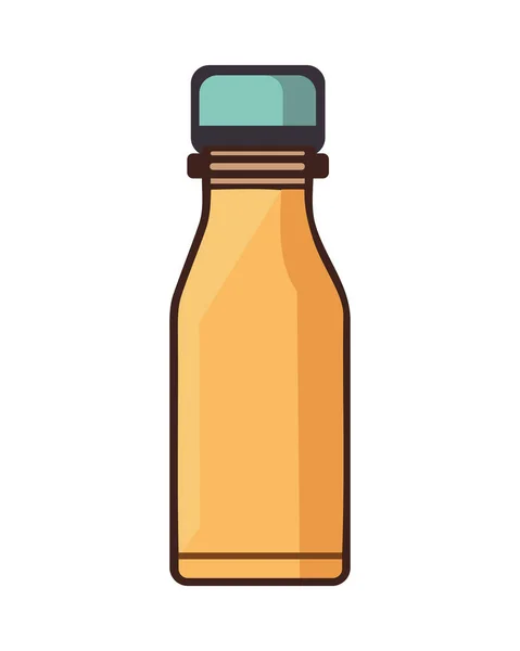 Gul Flaska Med Receptbelagt Läkemedel Ikon Isolerad — Stock vektor