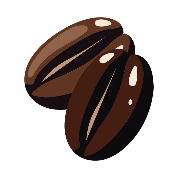 美食咖啡豆鲜度与自然分离图标 — 图库矢量图片