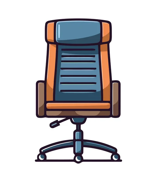 舒适的扶手椅现代办公室图标隔离 — 图库矢量图片