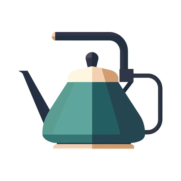 Hot Tea Poured Kettle Handle Icon Isolated — Stock Vector