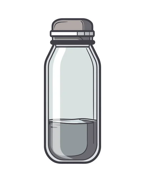 Flaska Etikett Symboliserar Hälsosam Förfriskning Ikon Isolerad — Stock vektor