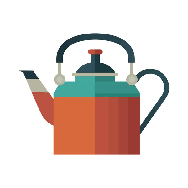Горячий Чай Иллюстрации Чайник Значок Изолированы — стоковый вектор