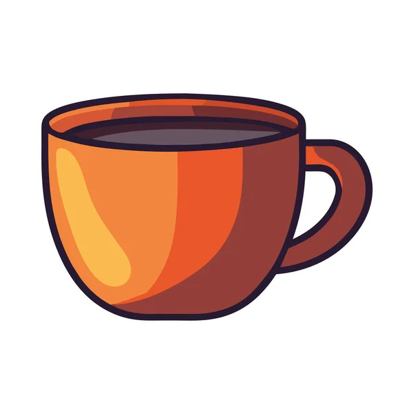 Kaffemugg Ikon Med Cappuccino Ikon Isolerad — Stock vektor