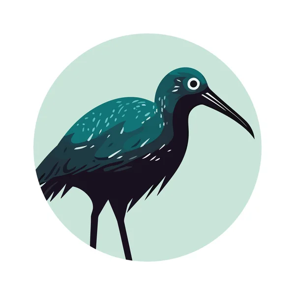 Icône Oiseau Plumes Vecteur Mignon Isolé — Image vectorielle