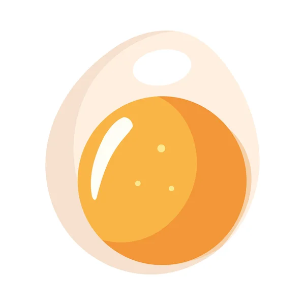 Boiled Egg Icon Flat Vector Illustration Isolated — Stock Vector