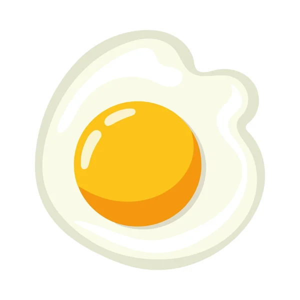 Fried Egg Fresh Ingredient Gourmet Meals Icon Isolated — ストックベクタ