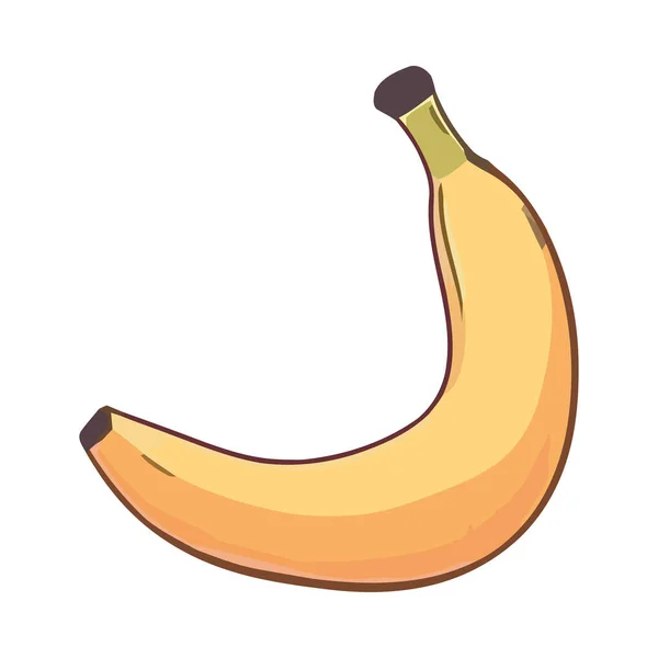 Farine Banane Biologique Icône Collation Gastronomique Saine Isolée — Image vectorielle