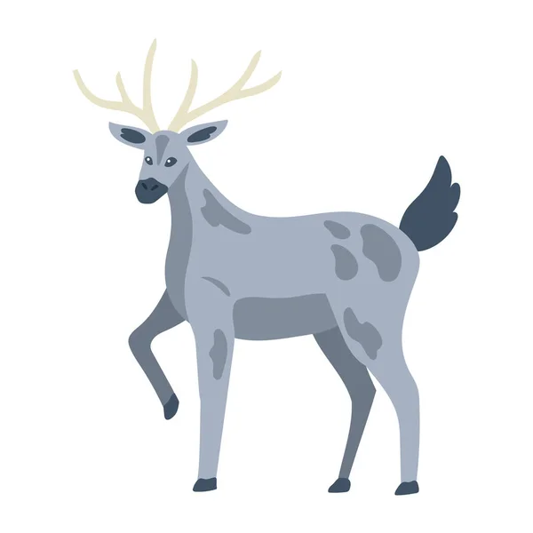 かわいい鹿のイラスト森動物のアイコンを隔離 — ストックベクタ