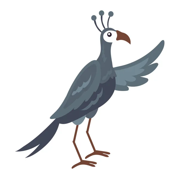Pássaro Guindaste Simboliza Liberdade Ícone Natureza Isolado — Vetor de Stock