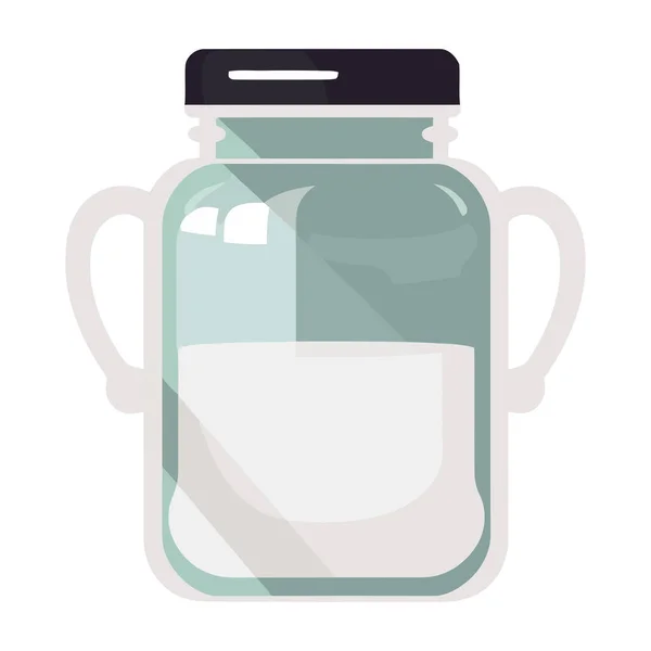ガラス瓶のアイコンで健康飲料を隔離 — ストックベクタ