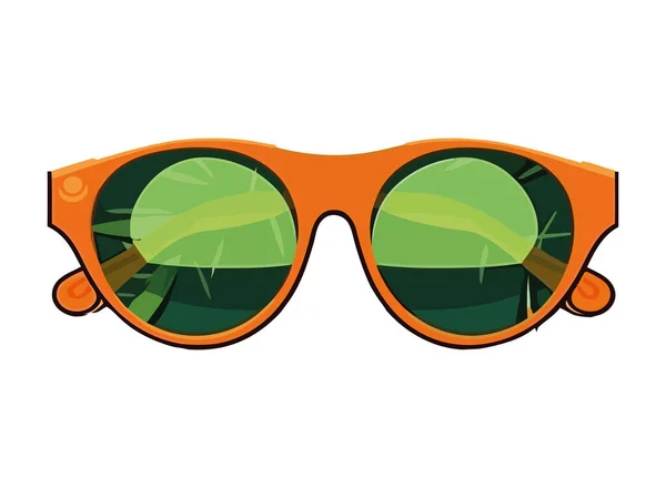Gafas Sol Moda Verano Icono Accesorio Aislado — Vector de stock