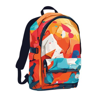 Yürüyüş sırt çantası, macera ve keşif yolculuğu ikonu izole edildi