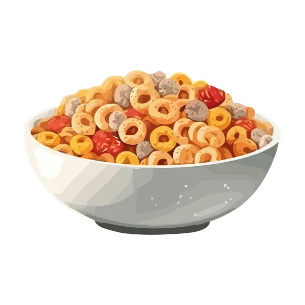 Comida Saludable Cereal Icono Tazón Aislado — Vector de stock