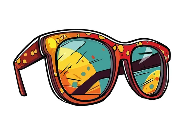 Summer Fun Sunglasses Icon Isolated — Stock Vector