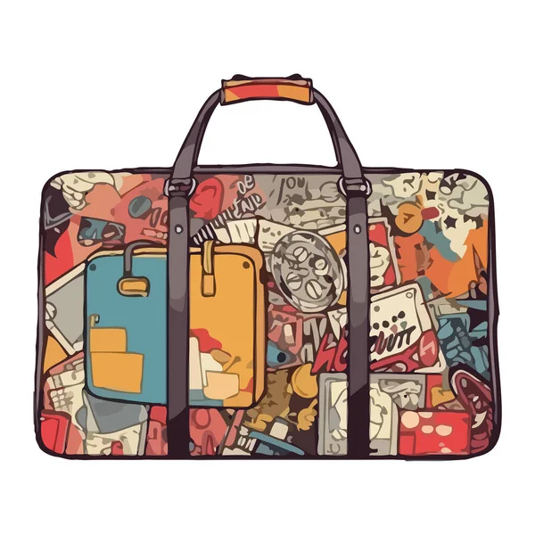 Travel Adventure Bag Icon Isolated Design — Stock Vector