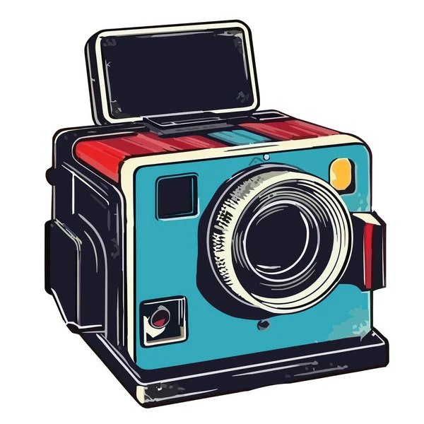 Objectif Caméra Ancienne Capture Icône Simplicité Isolé — Image vectorielle