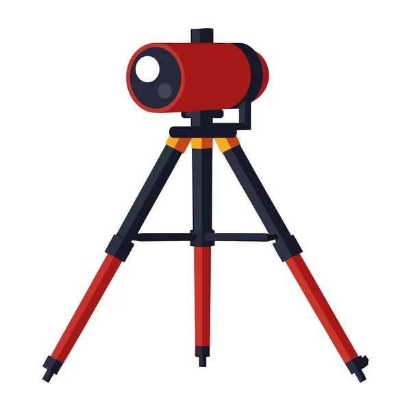 Переглядаючи Телескоп Спостерігаючи Ізольовану Піктограму Зірок — стоковий вектор