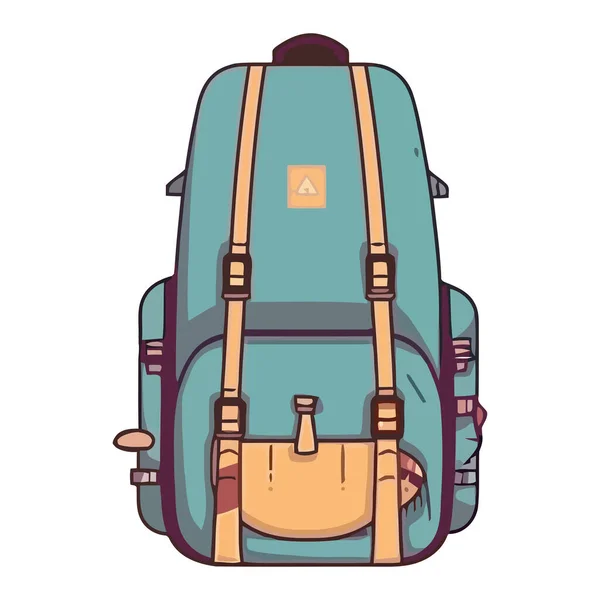 Travel Backpack Symbolizes Freedom Adventure Icon Isolated — Stock Vector