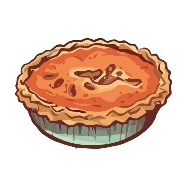 El çizimi gurme tatlı tart simgesi izole