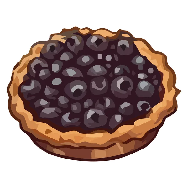 有机水果烘焙甜饼 甜点为美食图标 — 图库矢量图片