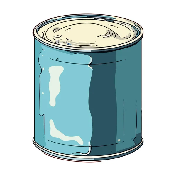 Nature Metallic Container Holds Liquid Food Icon Isolated — Stock Vector