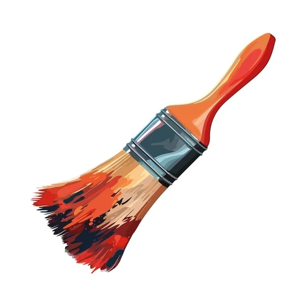 Artist Ink Paintbrush Tool Icon Isolated — Stock Vector