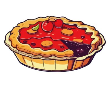 El yapımı ev yapımı tatlı meyveli kek.