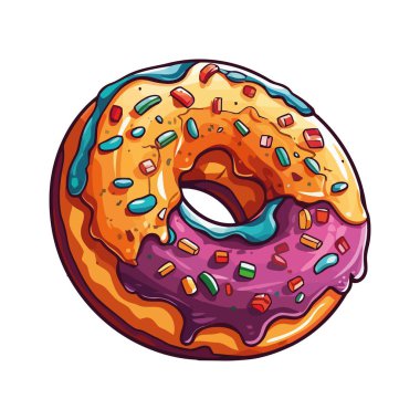 Çikolata kremalı ve krema ikonlu tatlı çörek.