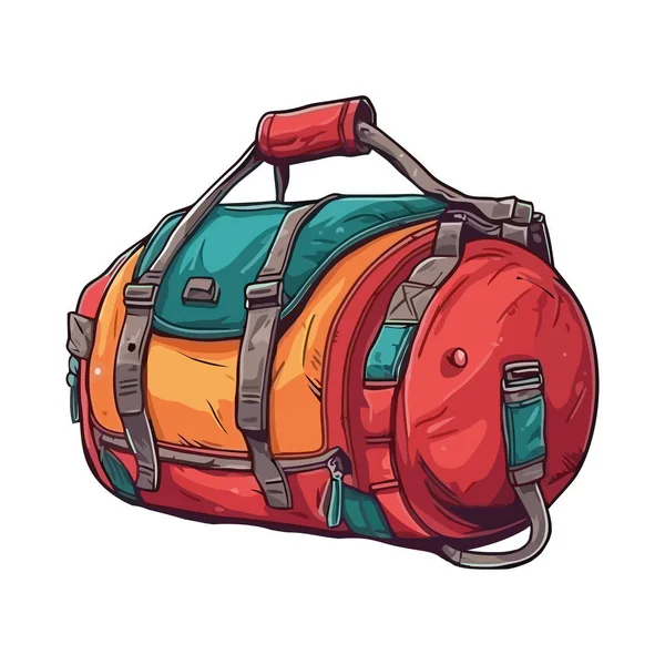 隔离夏季探险图标的冒险背包 — 图库矢量图片