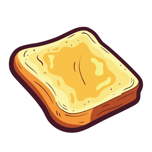 Ένα Χαριτωμένο Καρτούν Γκουρμέ Ψωμί Και Επιδόρπιο Εικονίδιο Απομονωμένο — Διανυσματικό Αρχείο