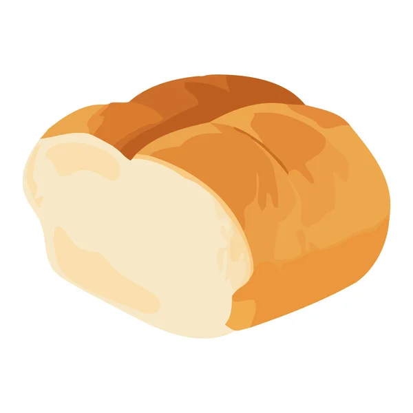 新鲜烘焙的面包 一顿美味的午餐图标隔离 — 图库矢量图片