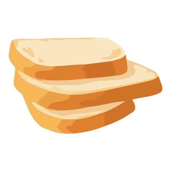 Органічний Гурман Свіжий Хліб Значок Ізольований — стоковий вектор