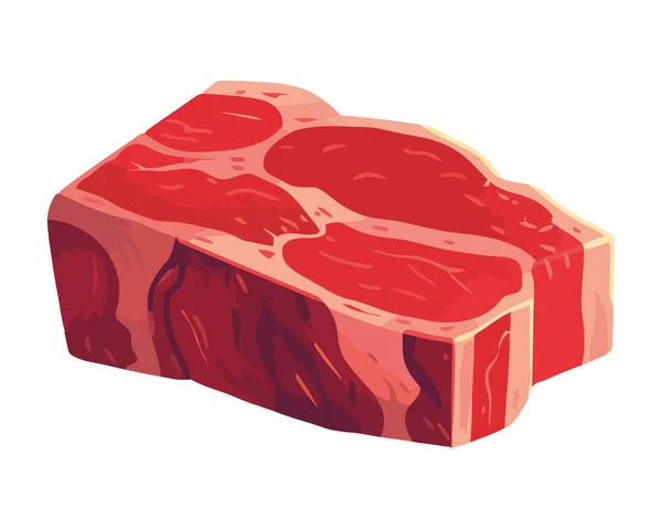 Carne Fresca Gourmet Carne Cerdo Icono Aislado — Vector de stock