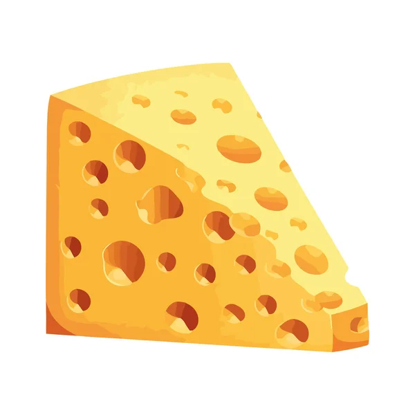 Βιολογική Φέτα Γάλακτος Φρέσκο Cheddar Και Ελβετικό Τυρί Ψωμί Εικονίδιο — Διανυσματικό Αρχείο