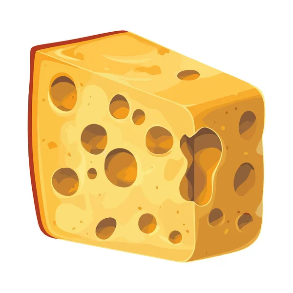 鲜美可口的奶酪图标被分离出来 — 图库矢量图片