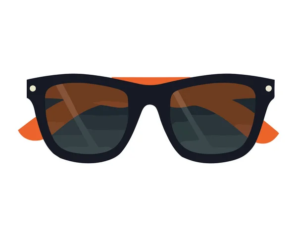Óculos Elegantes Para Ícone Proteção Solar Verão Isolado — Vetor de Stock