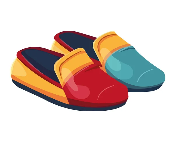 Comfortable Slippers Summer Stroll Icon Isolated — Stock Vector