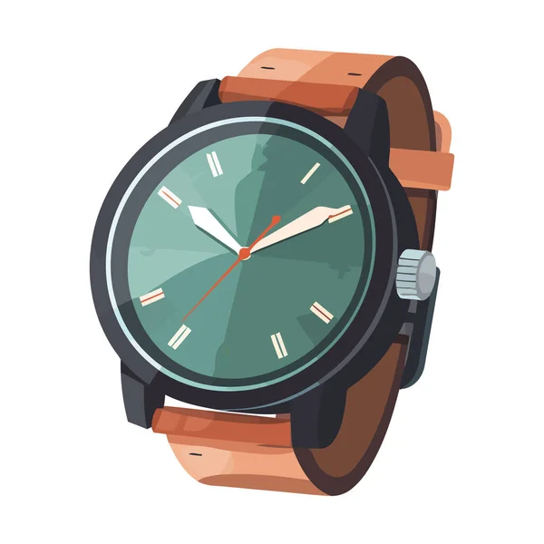 Moderne Armbanduhr Symbolisiert Erfolgsikone Isoliert — Stockvektor
