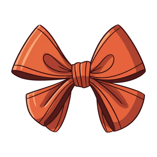 Tied Knot Satin Bow Gift Love Icon Isolated — Stock Vector