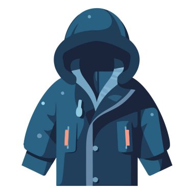 Beyaz üzerine kış ceketi tasarımı