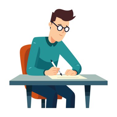 Genç yetişkinler beyaz gözlük ve kağıt üzerinde çalışıyor.