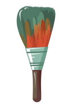 beyaz üzerine mürekkep sürülmüş boya fırçası