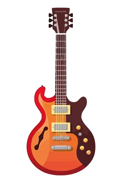 Illustration Guitare Électrique Sur Blanc — Image vectorielle