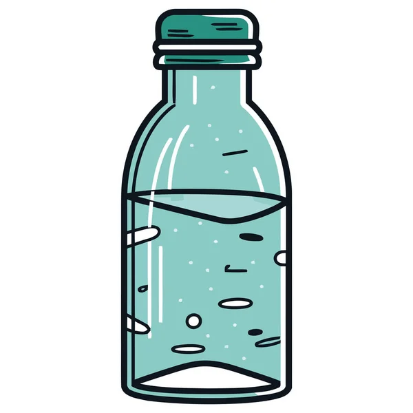 Διαφανές Μπουκάλι Σχεδιασμό Πάνω Από Λευκό — Διανυσματικό Αρχείο