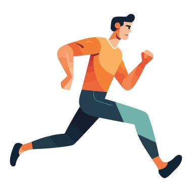 Beyaz üzerine resim çizen bir atlet