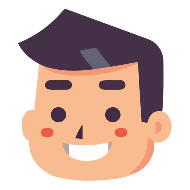 Beyaz üzerinde gülümseyen tatlı çocuk.